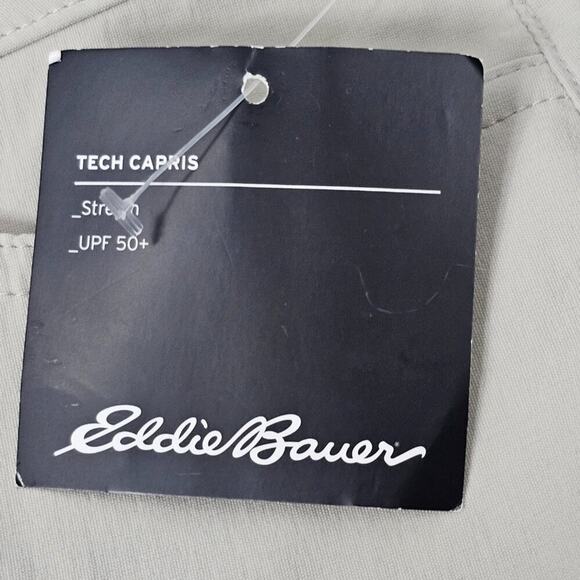 Eddie Bauer Women's Khaki Mid Rise Tech Stretch Capri Pants Size 4 NWT - Picture 10 of 16